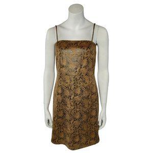Faux Snakeskin Animal Print Camel Multi Juniors Mini Dress Size Large New